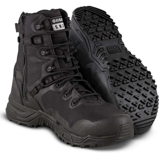 Original SWAT 177501 Men's Alpha Fury 8 inch Side Zipper Black Tactical Boot