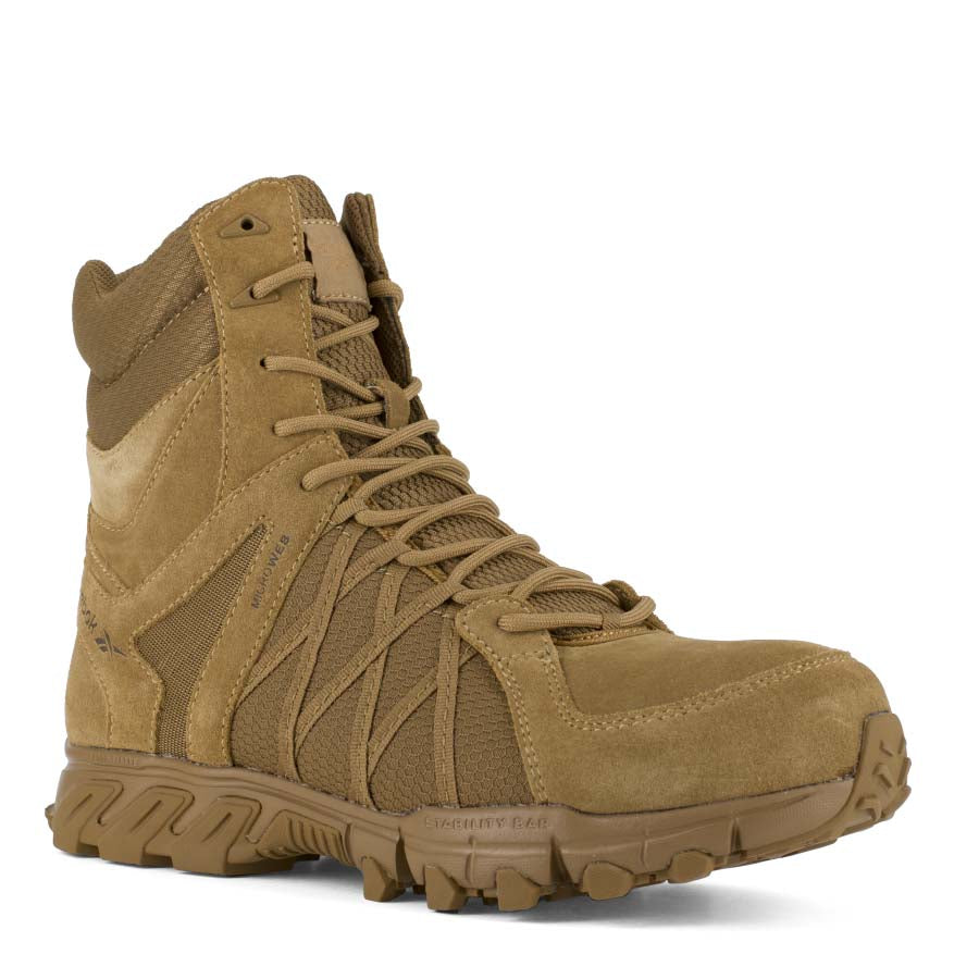 Reebok RB3460 Men's Trailgrip Side Zip Coyote Brown Tactical Boot