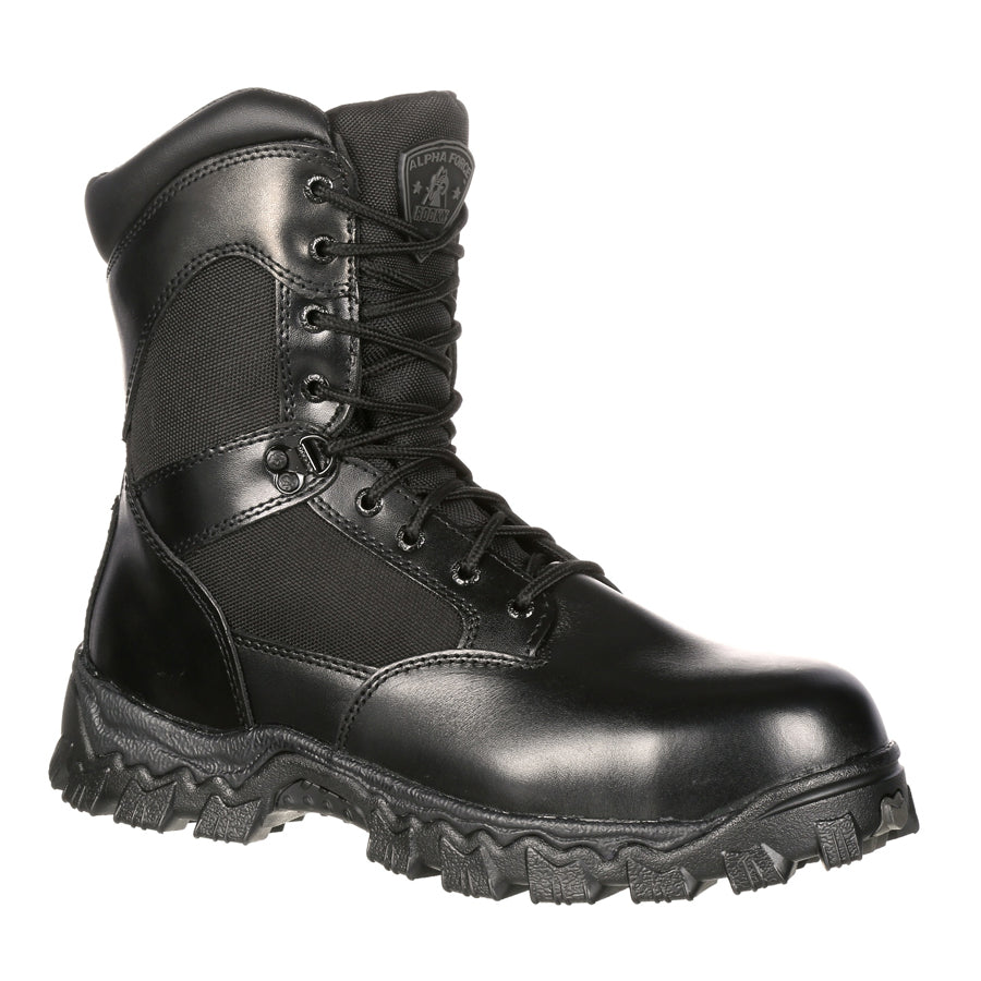 Rocky AlphaForce Zipper Waterproof Black Duty Boot (2173)