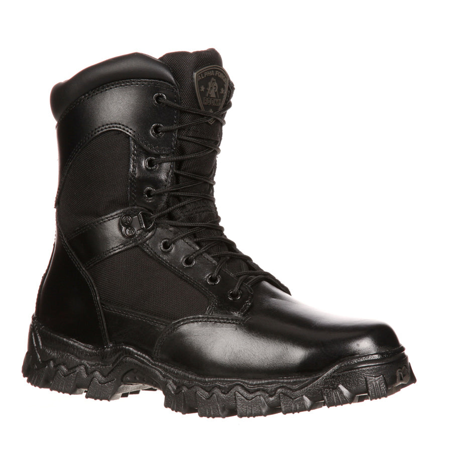 Rocky AlphaForce Zipper Composite Toe Black Duty Boot (6173)