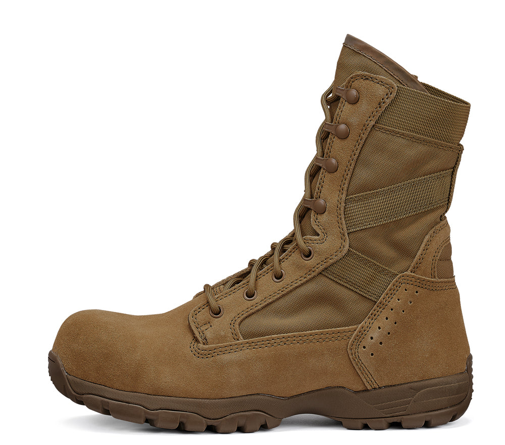 Belleville TR596Z CT Men's Flyweight Coyote Brown Hot Weather Side Zip Composite Toe OCP ACU Military Boot